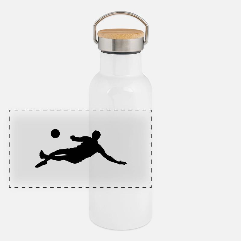 Soccer Players Panoramic Thermal Bottle with Bamboo Lid