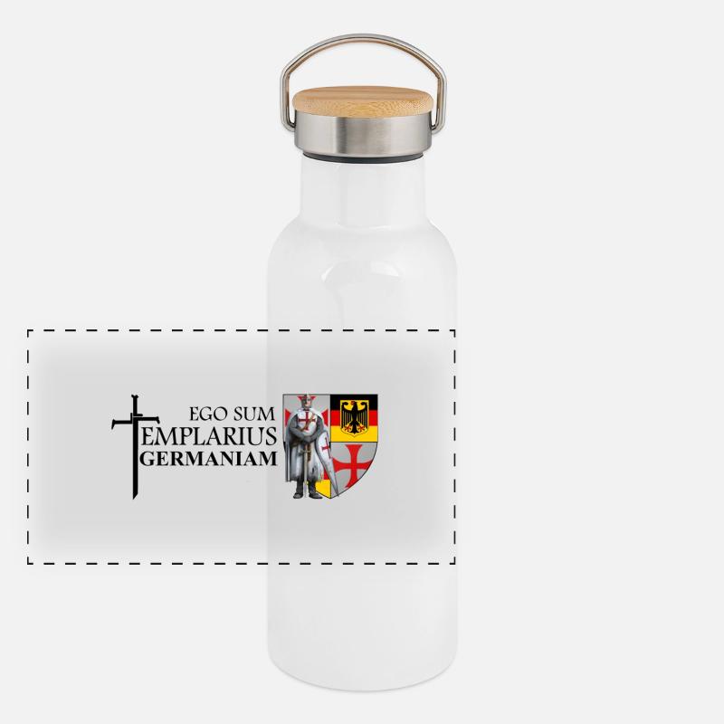 ESTGermaniam Panorama Thermosflasche mit Bambusdeckel