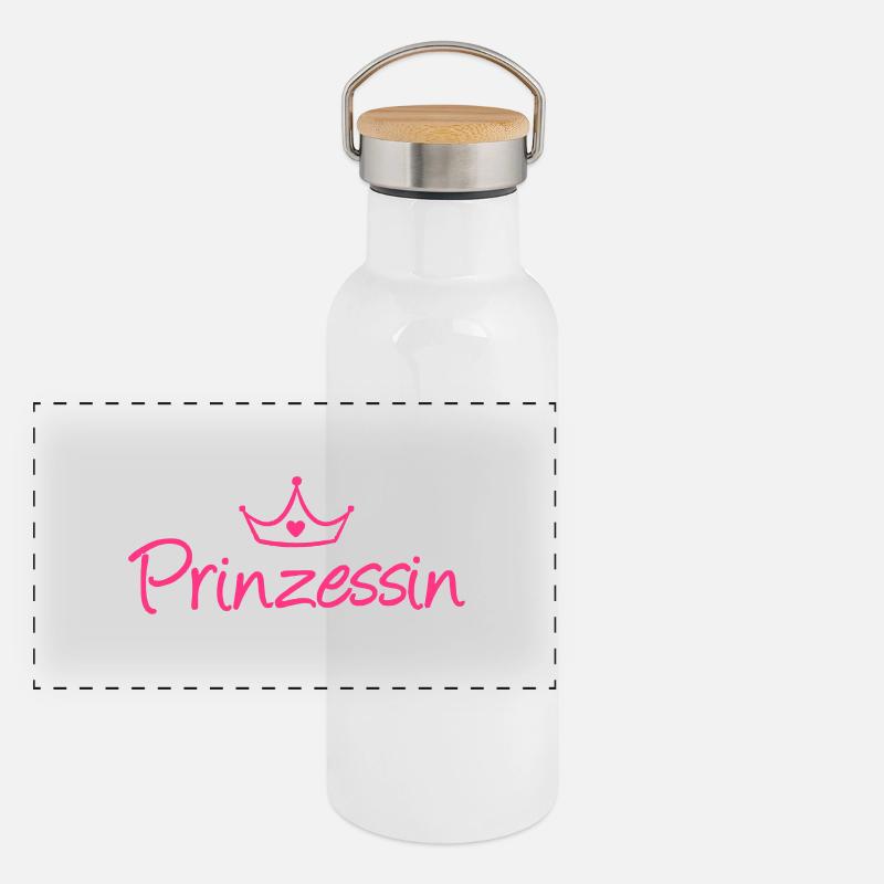 PRINZESSIN Panorama Thermosflasche mit Bambusdeckel