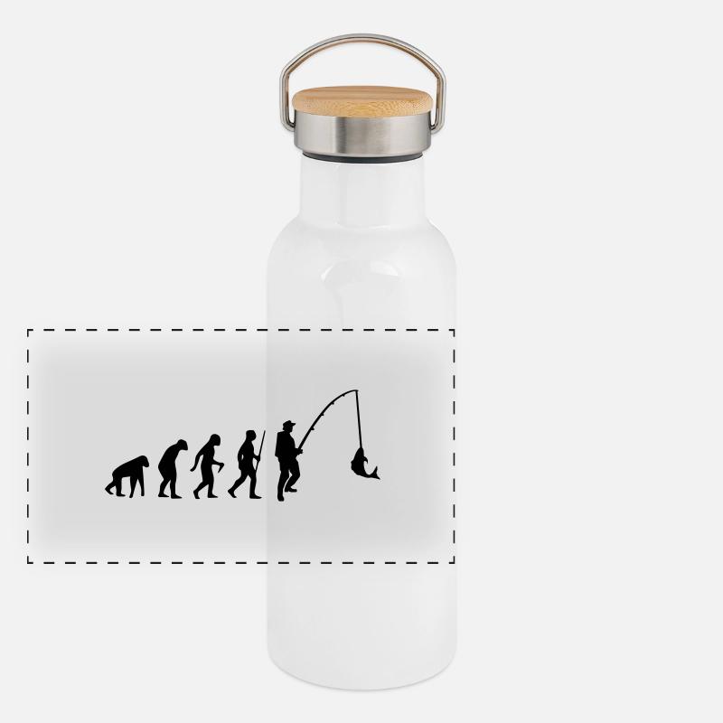 EVOLUTION DE POISSON ! Gourde isotherme avec bouchon en bambou