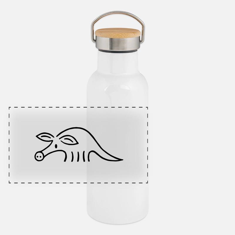Panorama Thermosflasche mit Bambusdeckel