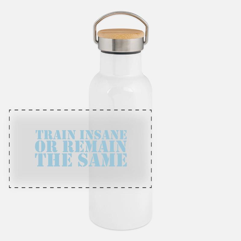 train insane Panorama Thermosflasche mit Bambusdeckel