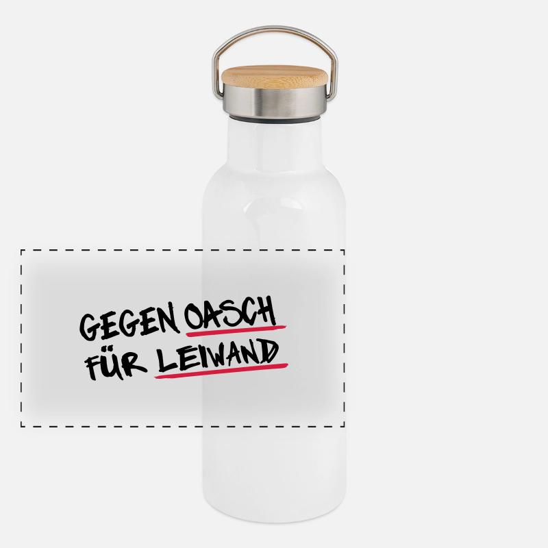 Oaschleiwand 2 Panorama Thermosflasche mit Bambusdeckel