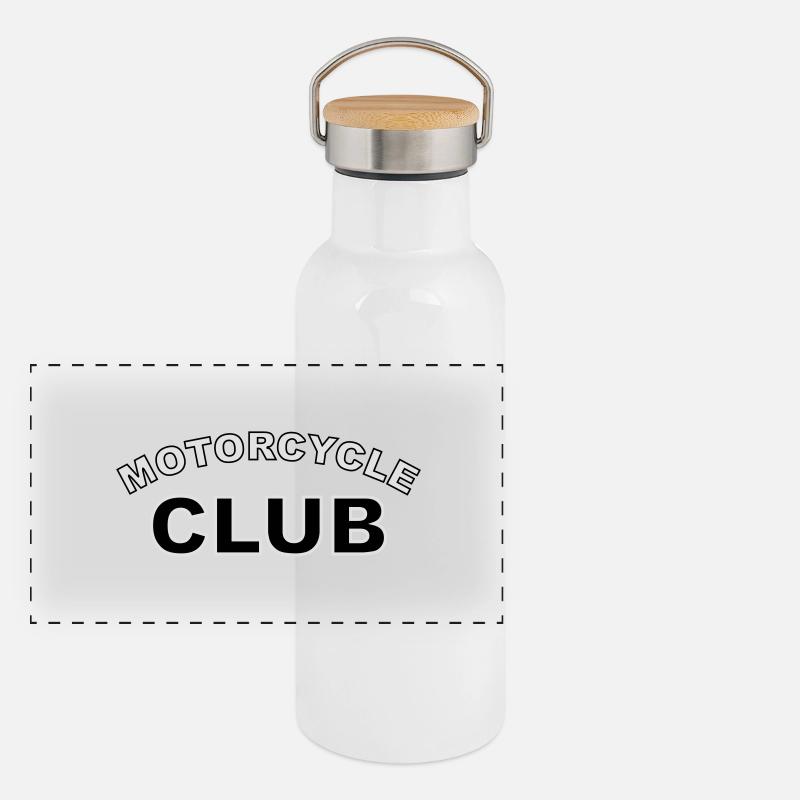 motorcycle club Gourde isotherme avec bouchon en bambou