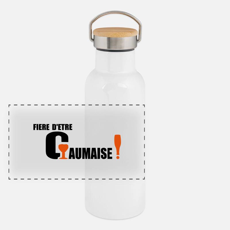 fiere gaumaise Gourde isotherme avec bouchon en bambou