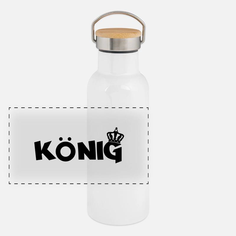Panorama Thermosflasche mit Bambusdeckel