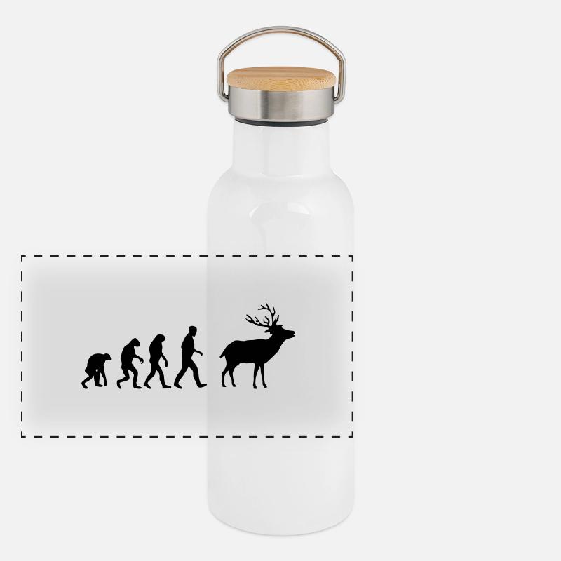 hirsch evolution Panorama Thermosflasche mit Bambusdeckel