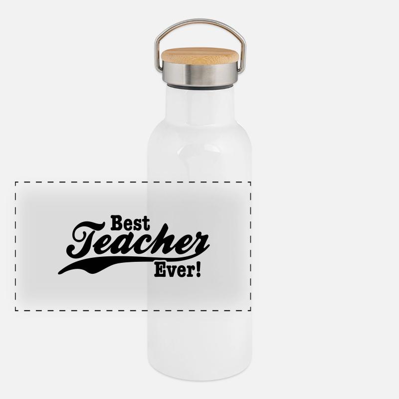 enseignants Gourde isotherme avec bouchon en bambou