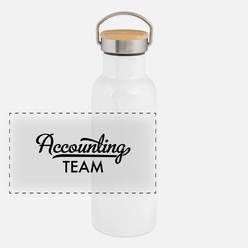 Buchhaltung Panorama Thermosflasche mit Bambusdeckel