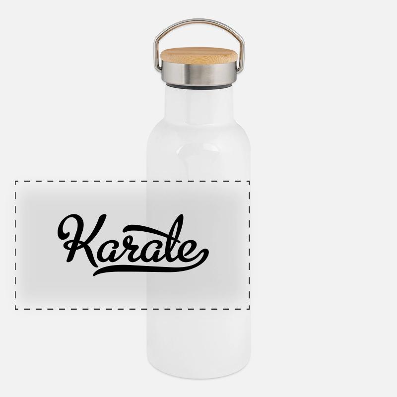 Karaté Gourde isotherme avec bouchon en bambou