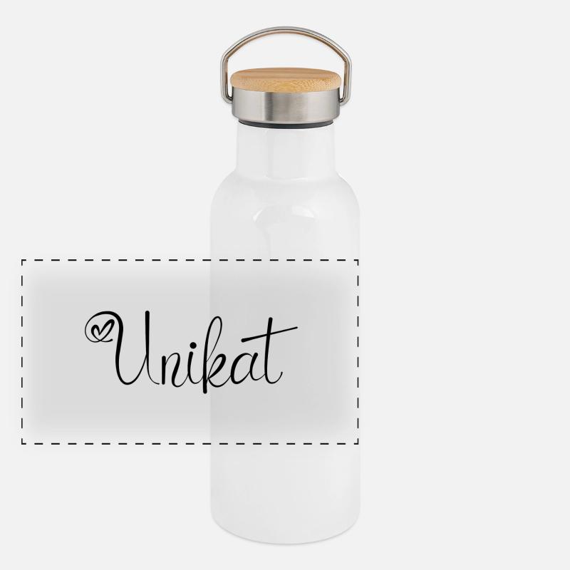 Unique piece Panoramic Thermal Bottle with Bamboo Lid