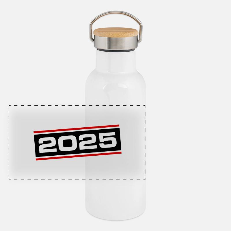2025 year Panoramic Thermal Bottle with Bamboo Lid