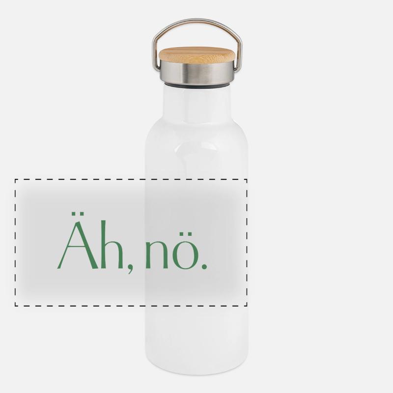 Euh, non. Euh non. Tout simplement non. Rien. Non. Gourde isotherme avec bouchon en bambou