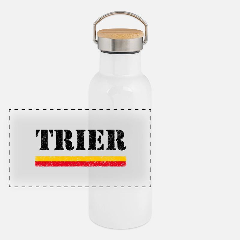 Trèves Gourde isotherme avec bouchon en bambou