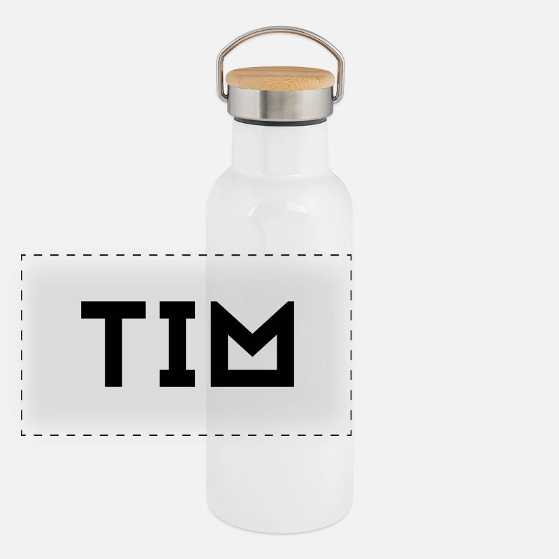 First name Tim Panoramic Thermal Bottle with Bamboo Lid