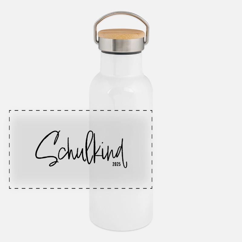 Panorama Thermosflasche mit Bambusdeckel