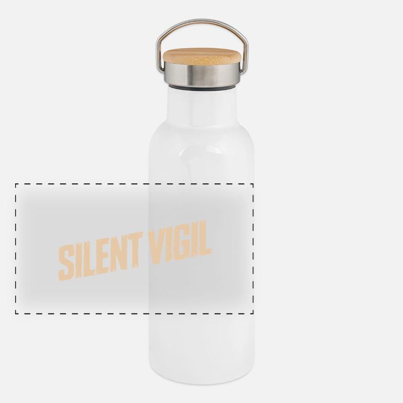 VIGILE SILENCIEUSE Gourde isotherme avec bouchon en bambou