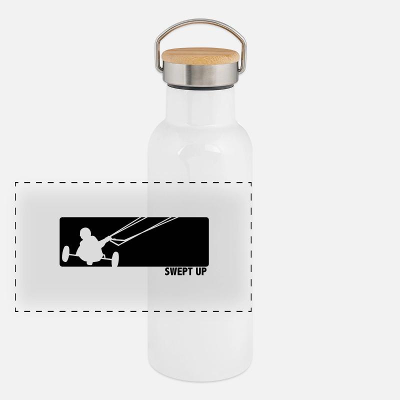 Kite Buggy Panorama Thermosflasche mit Bambusdeckel