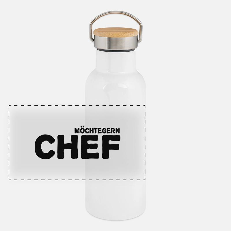 chef Gourde isotherme avec bouchon en bambou