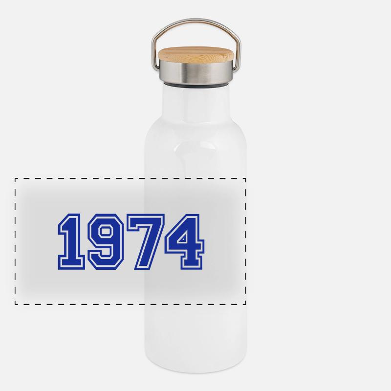 1974 Panorama Thermosflasche mit Bambusdeckel
