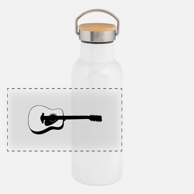 Guitar Panoramic Thermal Bottle with Bamboo Lid