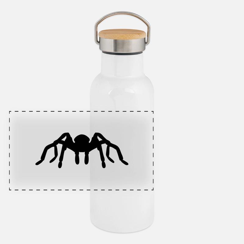 Tarantel Panorama Thermosflasche mit Bambusdeckel