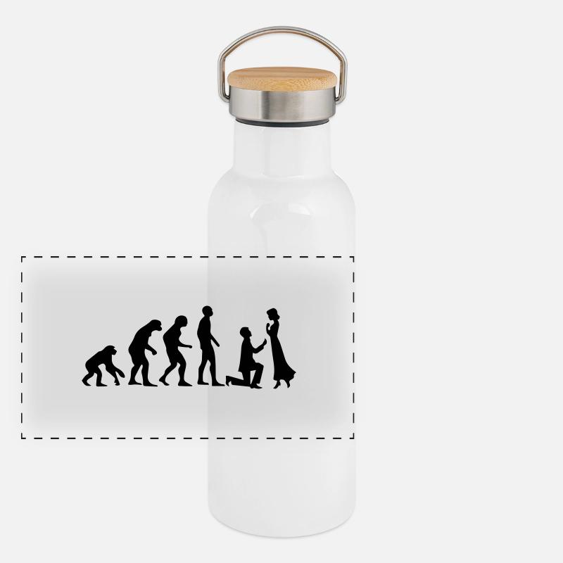 ÉVOLUTION DU MARIAGE ! Gourde isotherme avec bouchon en bambou