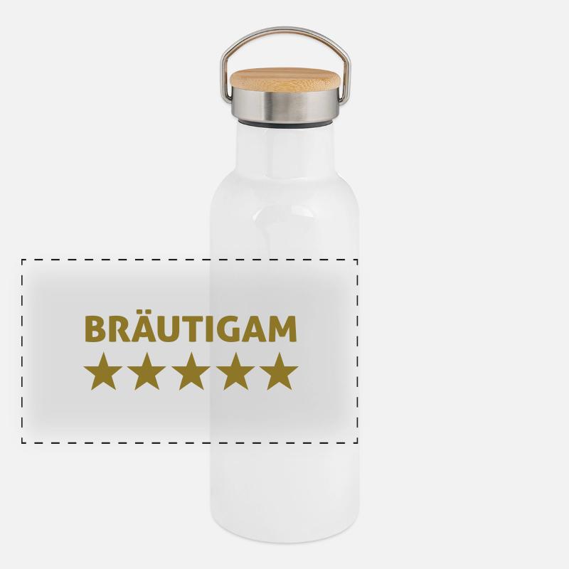 bräutigam Gourde isotherme avec bouchon en bambou