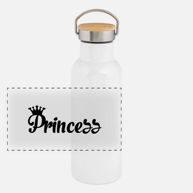 Princess Gourde isotherme avec bouchon en bambou