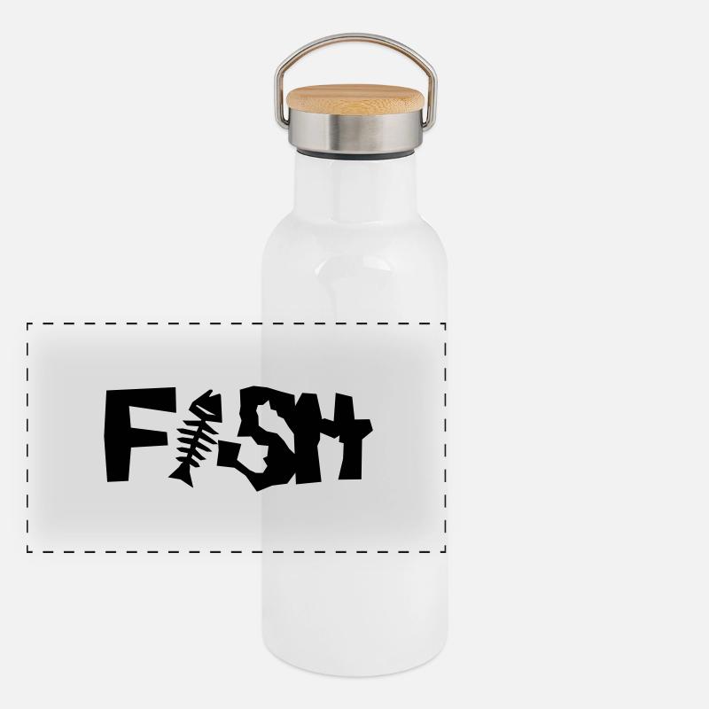 fisch Gourde isotherme avec bouchon en bambou