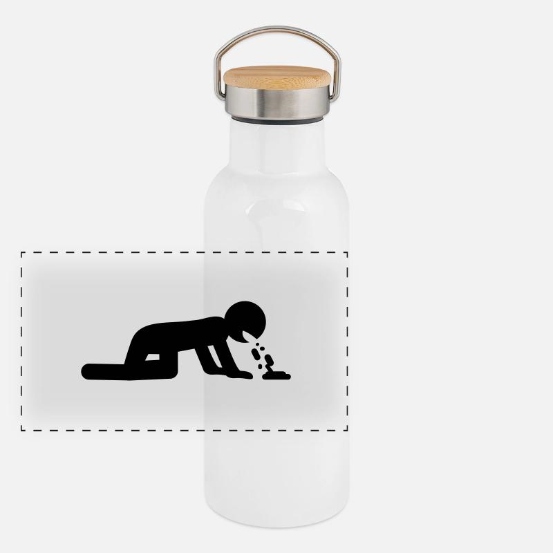 kotzen? Panorama Thermosflasche mit Bambusdeckel