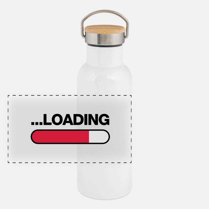 Panorama Thermosflasche mit Bambusdeckel