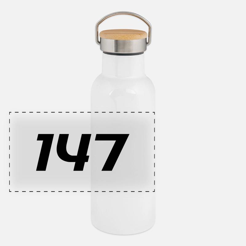 SNOOKER - 147 the maximum break Panorama Thermosflasche mit Bambusdeckel