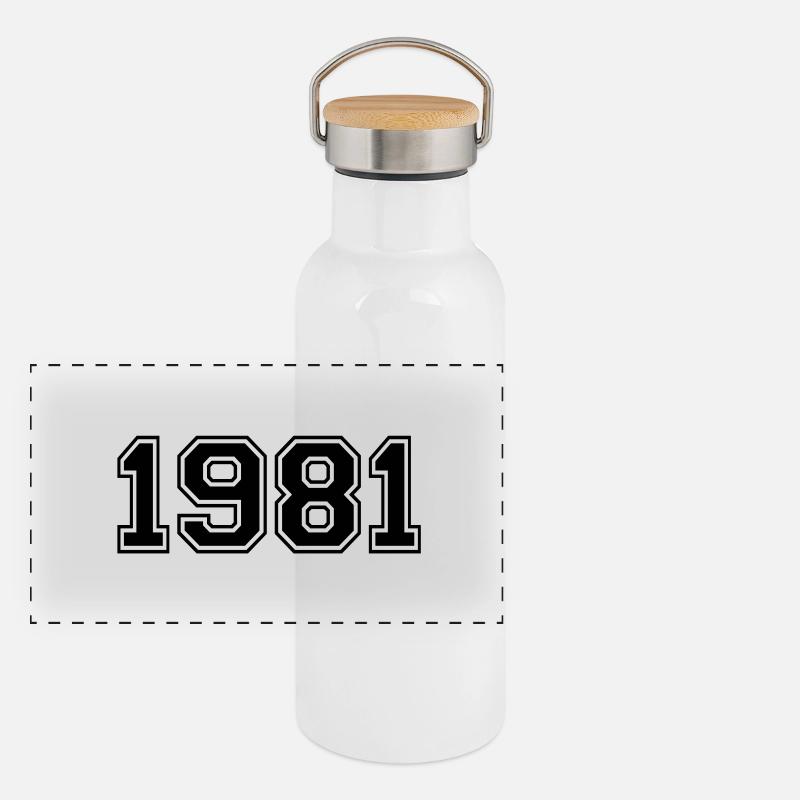 1981 Panorama Thermosflasche mit Bambusdeckel