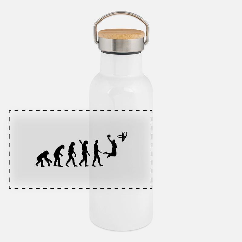 Evolution Basketball Panorama Thermosflasche mit Bambusdeckel