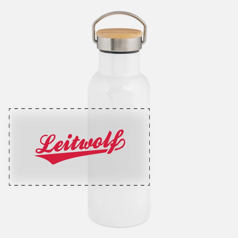 Leitwolf Panorama Thermosflasche mit Bambusdeckel