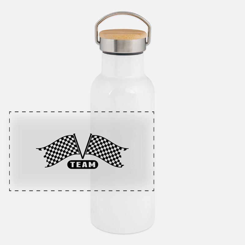 racing_flags__team___f1 Gourde isotherme avec bouchon en bambou