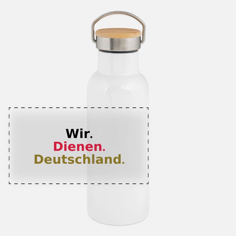 Wir Dienen Deutschland Panoramic Thermal Bottle with Bamboo Lid