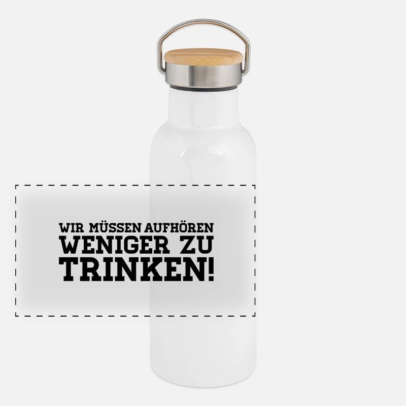 We have to stop less to drink! Panoramic Thermal Bottle with Bamboo Lid