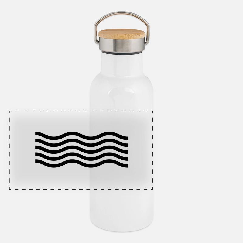 Panorama Thermosflasche mit Bambusdeckel