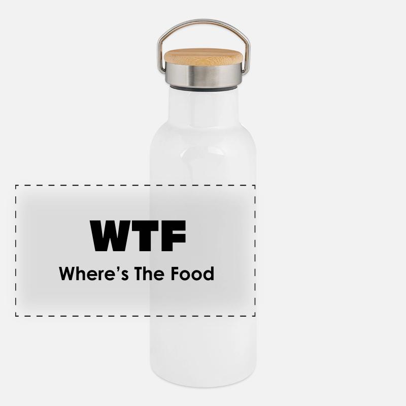 WTF Gourde isotherme avec bouchon en bambou