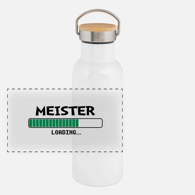 Meister loading... Panorama Thermosflasche mit Bambusdeckel