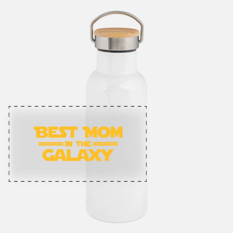 Best Mom in the Galaxy Gourde isotherme avec bouchon en bambou
