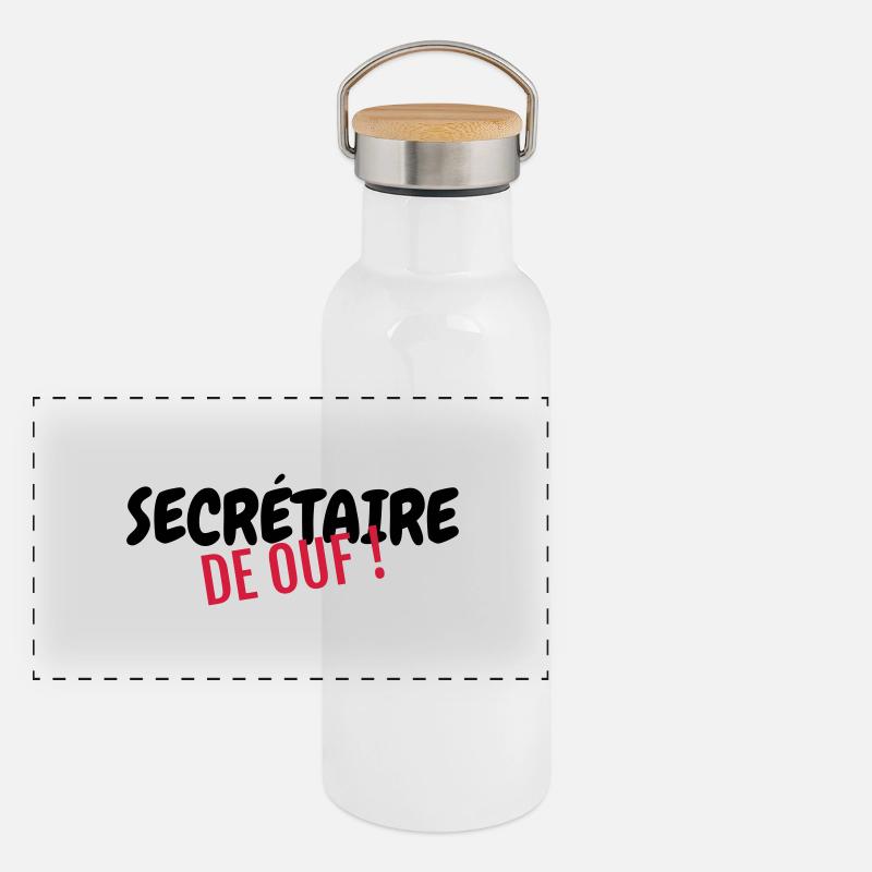 secrétaire / secrétariat / assistante / manager Gourde isotherme avec bouchon en bambou