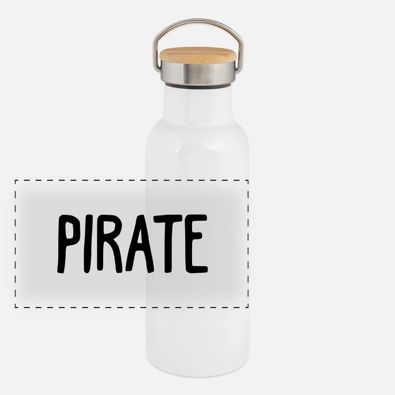 PIRATE Gourde isotherme avec bouchon en bambou