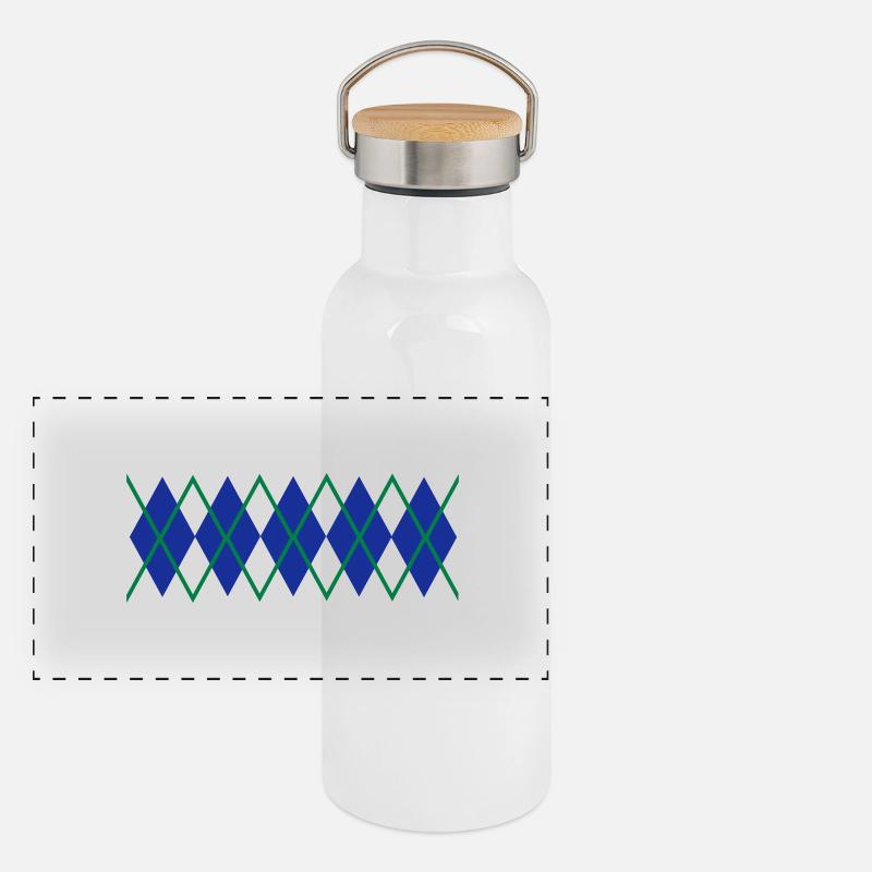 Panorama Thermosflasche mit Bambusdeckel