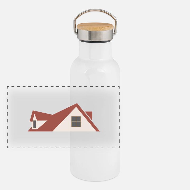 Panorama Thermosflasche mit Bambusdeckel