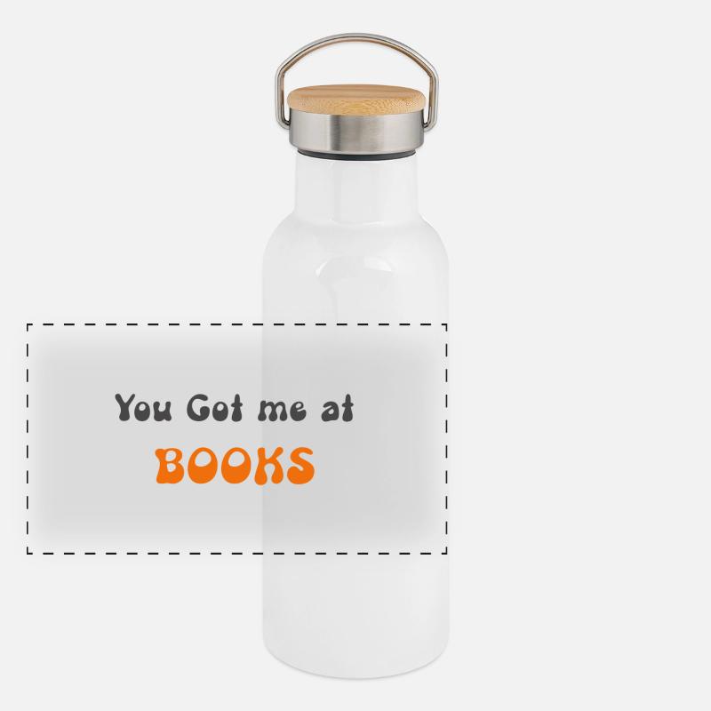 Tu m’as eu aux livres Gourde isotherme avec bouchon en bambou