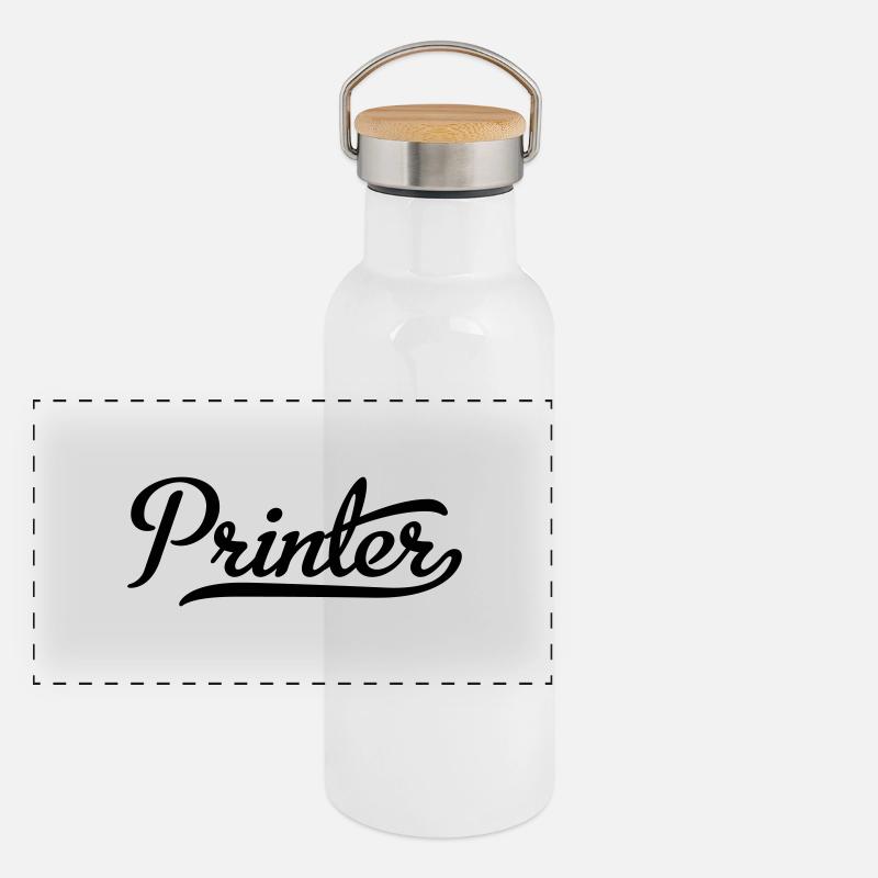 Printer Panoramic Thermal Bottle with Bamboo Lid
