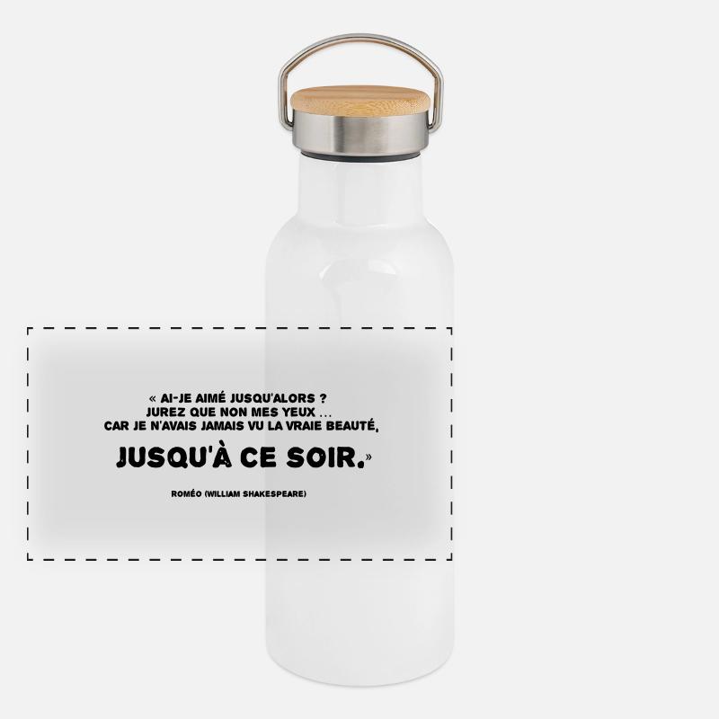 Roméo (La vraie beauté) Gourde isotherme avec bouchon en bambou